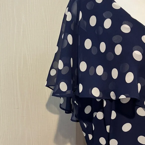 Jessica Howard Navy and White Asymmetrical Dress - Picture 6 of 7